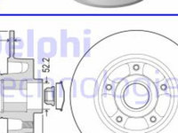 Disc frana spate Dreapta/Stanga RENAULT MEGANE IV 1.2-1.8 04.16-