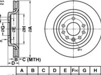 Disc frana spate Dreapta/Stanga SAAB 9-3 2.0/2.0ALK/2.8 01.07-02.15