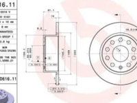 Disc frana spate Dreapta/Stanga SKODA OCTAVIA III 1.0-2.0 d 11.12-