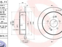 Disc frana spate Dreapta/Stanga SSANGYONG KORANDO, TIVOLI, XLV 1.6-2.2D 11.10-