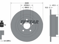 DISC FRANA Spate Dreapta/Stanga SUBARU LEGACY III Estate (BH) TEXTAR 92082000 1998 1999 2000 2001 2002 2003