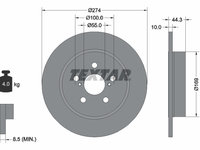 DISC FRANA Spate Dreapta/Stanga TOYOTA YARIS (_P21_, _PA1_, _PH1_) TEXTAR 92333703 2020