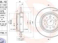 Disc frana spate Dreapta/Stanga VOLVO S60 I, S80 I, V70 II, XC70 I 2.0-3.0 05.98-04.10