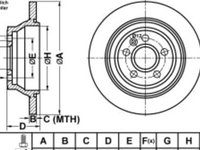 Disc frana spate Dreapta/Stanga VOLVO S80 II, V70 III, XC70 II 1.6-4.4 03.06-12.16