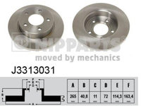 Disc frana spate (LIVRABIL NUMAI PERECHE) MAZDA 3 NIPPARTS