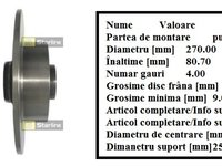 Disc frana spate Renault Megane II Combi , Scenic + rulment roata + senzor ABS