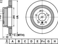 Disc frana spate Stanga (puternic carbonatat, cu suruburi) BMW 3 (E36), Z3 (E36) 3.0/3.2 11.92-06.03