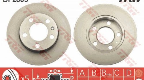 Disc Frana Spate Trw Audi A1 2010-2018 DF2805