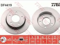 Disc frana spate TRW (LIVRABIL NUMAI PERECHE) MAZDA 3 TRW