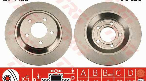 Disc Frana Spate Trw Mazda 5 2005-2010 DF4468