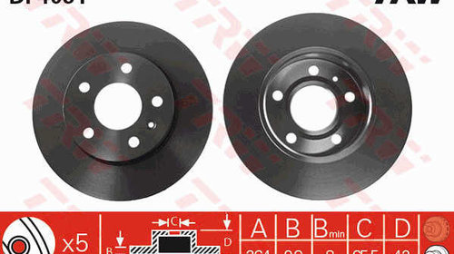 Disc Frana Spate Trw Opel Astra G 1998-2004 DF4051