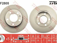 Disc frana spate VW Bora 1998-2005, TRW DF2805