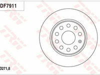 Disc frana spate VW Caddy 2015-, TRW DF7911