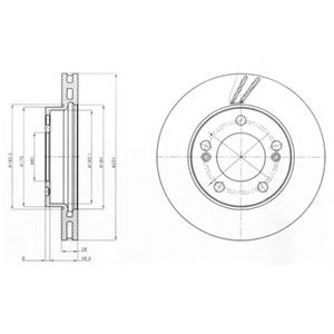 Disc frana SSANGYONG ACTYON I (2005 - 2011) DELPHI BG4206 piesa NOUA