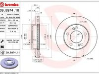 Disc frana SSANGYONG ACTYON SPORTS I QJ BREMBO 09B97410