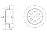 Disc frana SSANGYONG KORANDO Cabrio (KJ) (1996 - 2016) DELPHI BG3522 piesa NOUA