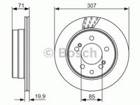 Disc frana SSANGYONG KYRON (2005 - 2016) BOSCH 0 986 479 665 piesa NOUA