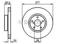 Disc frana SSANGYONG REXTON - OEM - BOSCH: 0986479147|0 986 479 147 - Cod intern: W02652746 - LIVRARE DIN STOC in 24 ore!!!