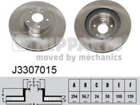 Disc frana SUBARU FORESTER (SF) (1997 - 2002) NIPPARTS J3307015 piesa NOUA