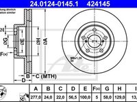 Disc frana SUBARU FORESTER SF ATE 24012401451