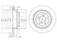 Disc frana SUBARU FORESTER SF DELPHI BG2826C