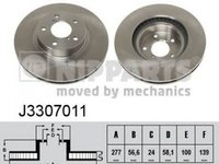 Disc frana SUBARU FORESTER SF NIPPARTS J3307011