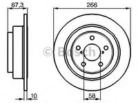 Disc frana SUBARU FORESTER (SG) (2002 - 2016) BOSCH 0 986 478 799 piesa NOUA