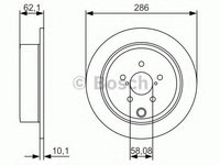 Disc frana SUBARU FORESTER (SH) (2008 - 2016) BOSCH 0 986 479 A10 piesa NOUA