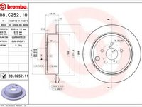 Disc frana SUBARU FORESTER (SH) (2008 - 2016) BREMBO 08.C252.11 piesa NOUA