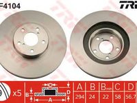 Disc frana SUBARU FORESTER SH TRW DF4104