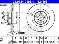 Disc frana SUBARU FORESTER (SJ) (2013 - 2016) ATE 24.0124-0196.1 piesa NOUA