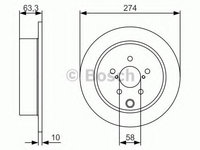 Disc frana SUBARU FORESTER (SJ) (2013 - 2016) BOSCH 0 986 479 634 piesa NOUA