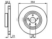 Disc frana SUBARU FORESTER SJ BOSCH 0986478977