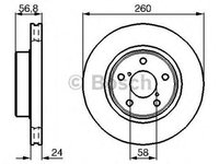 Disc frana SUBARU IMPREZA combi GF BOSCH 0986478293