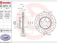 Disc frana SUBARU IMPREZA combi GF BREMBO 09.5673.1X