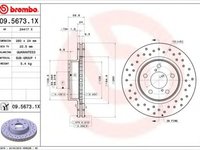 Disc frana SUBARU IMPREZA Limuzina (GD) (1999 - 2016) BREMBO 09.5673.1X piesa NOUA