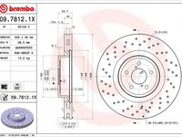 Disc frana SUBARU IMPREZA Limuzina (GD) (1999 - 2016) BREMBO 09.7812.1X piesa NOUA