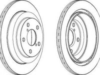 Disc frana SUBARU IMPREZA Limuzina (GD) (1999 - 2016) FERODO DDF680 piesa NOUA