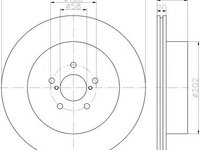 Disc frana SUBARU IMPREZA limuzina (GD, GG) - HELLA PAGID 8DD 355 115-131