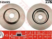 Disc frana SUBARU IMPREZA limuzina GD TRW DF4949S