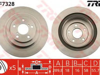 Disc frana SUBARU IMPREZA limuzina GD TRW DF7328 PieseDeTop