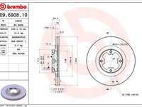 Disc frana SUBARU JUSTY I KAD BREMBO 09690810