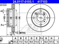 Disc frana SUBARU JUSTY II JMA MS ATE 24011701031