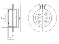 Disc frana SUBARU JUSTY II JMA MS DELPHI BG2645