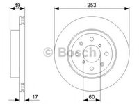 Disc frana SUBARU JUSTY III (G3X) (2003 - 2020) BOSCH 0 986 479 370