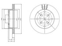 Disc frana SUBARU JUSTY III (G3X) (2003 - 2020) DELPHI BG2645