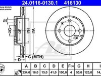 Disc frana SUBARU JUSTY IV ATE 24011601301