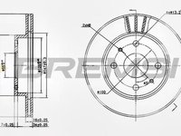 Disc frana SUBARU JUSTY IV BREMSI DBB394V