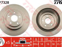 Disc frana SUBARU JUSTY IV - OEM - TRW: DF7328 - Cod intern: W02306966 - LIVRARE DIN STOC in 24 ore!!!