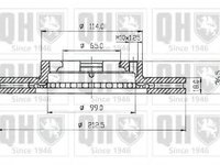 Disc frana SUBARU JUSTY (KAD), SUBARU SUMO bus (E10, E12) - QUINTON HAZELL BDC3834